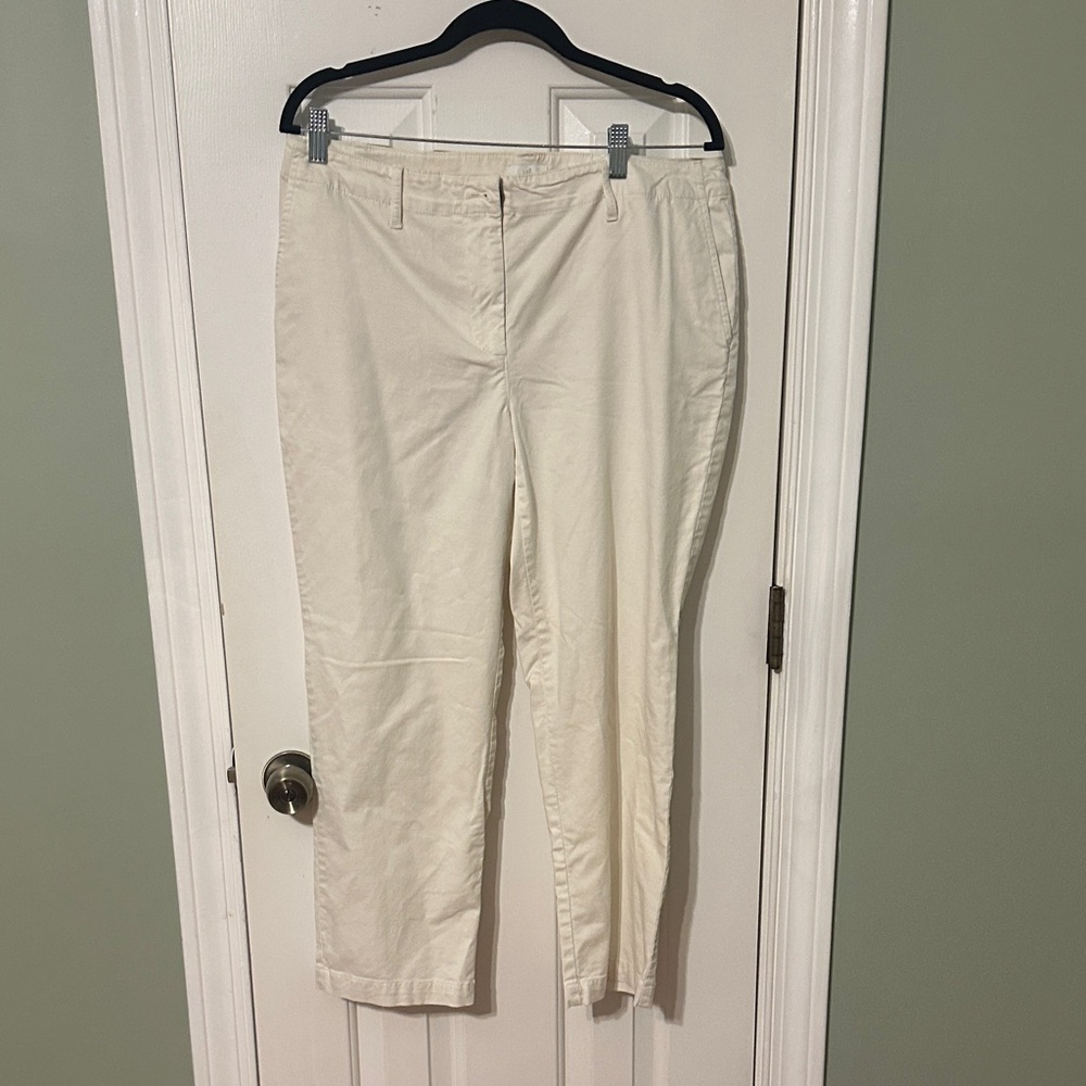 J. Jill Light Cream straight Leg Pants